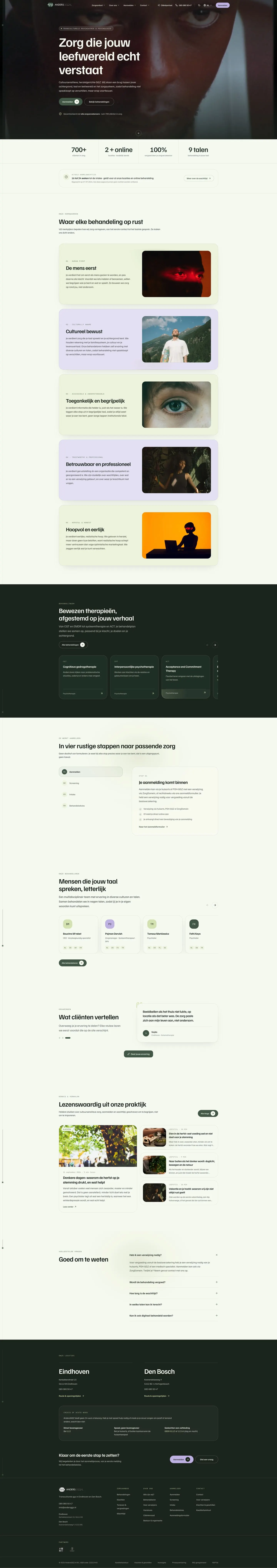 andersggz.nl, volledige homepage
